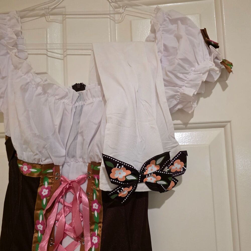 Leg Avenue Women's Gretchen Oktoberfest Beer Maid Costume 2 Piece Size L - Picture 4 of 6